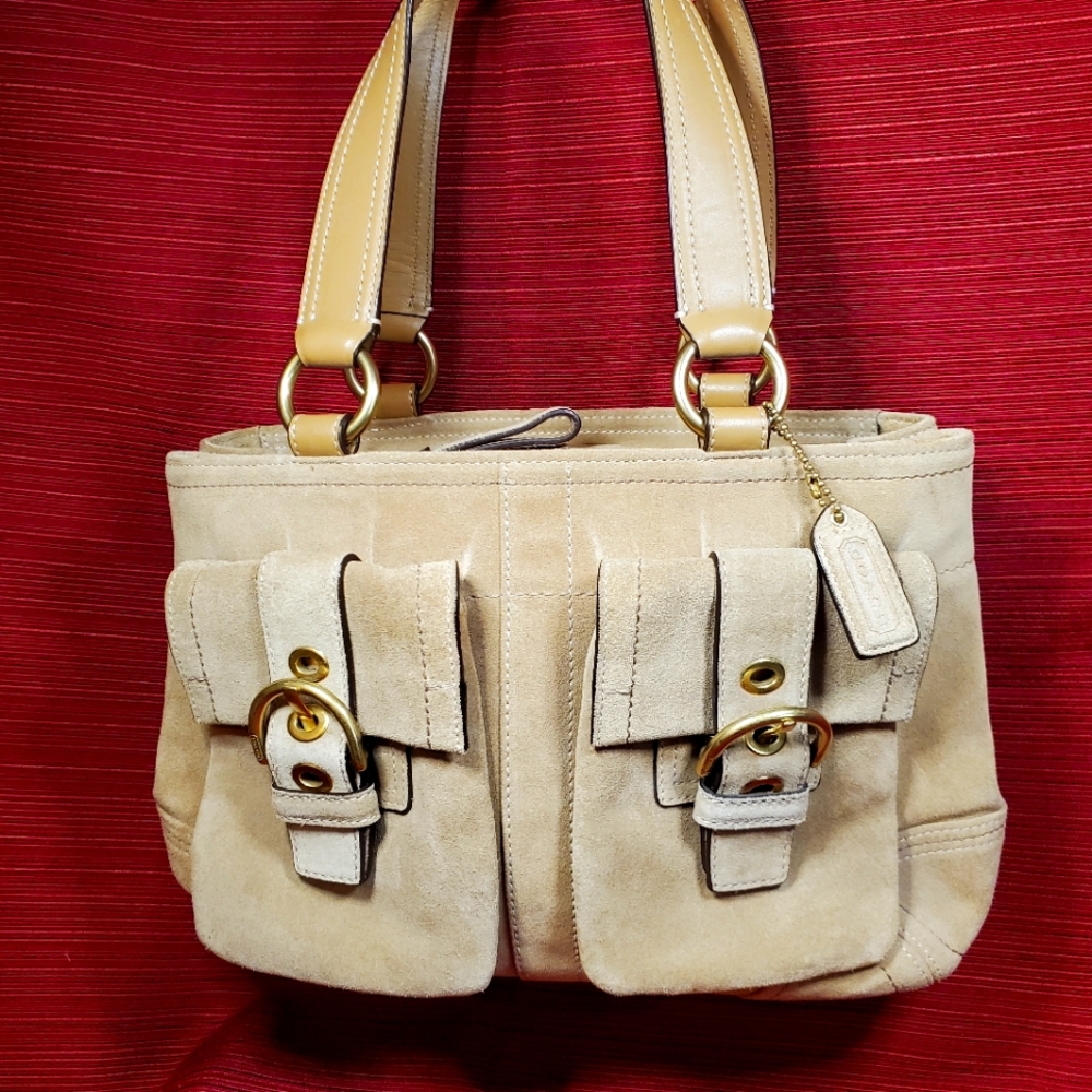 Coach Tan Soho Suede Leather Handbag